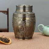  Hũ Đựng Trà Đồng Cổ Khắc chữ BKMECN-9605 