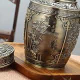  Hũ Đựng Trà Đồng Cổ Khắc chữ BKMECN-9605 