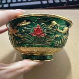  Bát Đồng Khảm Hoa Sen Cá Chép Cao Cấp BKMECN-9620 