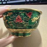  Bát Đồng Khảm Hoa Sen Cá Chép Cao Cấp BKMECN-9620 