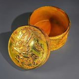  Hũ đồng mạ vàng điêu khắc thủ công BKMECN-9635 