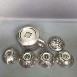  Bộ Ấm Trà Bạc Cổ Sưu Tầm Chạm Khắc Tinh Xảo BKMECN-9636 