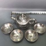  Bộ Ấm Trà Bạc Cổ Sưu Tầm Chạm Khắc Tinh Xảo BKMECN-9636 