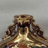  Bình Nguyệt Tráng Vàng Men Ngũ Sắc Hình Rồng BKMECN-9637 