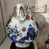  Bình Nguyệt Sứ Vẽ Lam Điển Tích Cổ Độc Đáo BKMECN-9638 