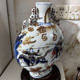  Bình Nguyệt Sứ Vẽ Lam Điển Tích Cổ Độc Đáo BKMECN-9638 