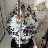  Bình Nguyệt Sứ Vẽ Lam Điển Tích Cổ Độc Đáo BKMECN-9638 