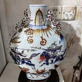  Bình Nguyệt Sứ Vẽ Lam Điển Tích Cổ Độc Đáo BKMECN-9638 