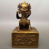  Ấn Kỳ Lân Đồng Cổ Sưu Tầm Trấn Trạch Đẹp BKMECN-9641 