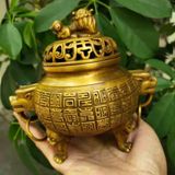  Lư Đồng Lân Chạm Chữ Cổ Sưu Tầm Cao Cấp BKMECN-9646 