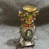  Bình Đồng Tráng Bạc Bổ Ô Rồng Phượng Sưu Tầm BKMECN-9656 