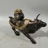  Tượng Trâu Đồng Tài Lộc Cõng Lư Bảo Vật BKMECN-9689 