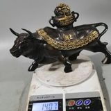  Tượng Trâu Đồng Tài Lộc Cõng Lư Bảo Vật BKMECN-9689 