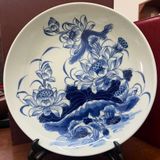  Đĩa Sen Men Lam đĩa cảnh gốm sứ Bát Tràng BKCECN-10261 