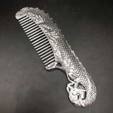  Lược Bạc Sưu Tầm Chạm Nổi Hình Rồng Tinh Xảo BKMECN-9710 