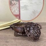  Lư Xông Trầm Bằng Đồng Cổ Họa Tiết Trúc BKMECN-9735 