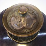  Tách Trà Đồng Chạm Khắc Long Phụng Trình Tường BKMECN-9744 