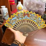  Quạt Đồng Trang Trí Khảm Long Phụng Trình Tường BKMECN-9747 