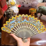  Quạt Đồng Trang Trí Khảm Long Phụng Trình Tường BKMECN-9747 