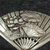  Quạt Đồng Mạ Bạc Chạm Nổi Hoa Sen BKMECN-9749 