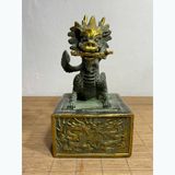  Ấn Triện Rồng Như Ý Bằng Đồng Cũ BKMECN-9751 