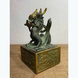  Ấn Triện Rồng Như Ý Bằng Đồng Cũ BKMECN-9751 