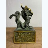  Ấn Triện Rồng Như Ý Bằng Đồng Cũ BKMECN-9751 