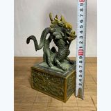  Ấn Triện Rồng Như Ý Bằng Đồng Cũ BKMECN-9751 
