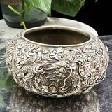  Bát Mạ Bạc Chạm Rồng Sưu Tầm Cao Cấp BKMECN-9767 