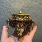  Lư Trầm Đồng Pháp Lam Sưu Tầm Phong Thủy BKMECN-9797 