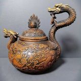  Ấm Rồng Đồng Chạm Khắc Thủ Công BKMECN-9809 