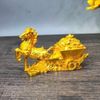 Tượng Ngựa Kéo Xe Tiền Đồng Mạ Vàng Phong Thủy BKMECN-9812