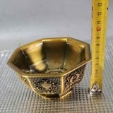  Bát Đồng Sưu Tầm Bát Giác Chạm Khắc Thủ Công  BKMECN-9815 
