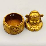  Lư Trầm Đồng Vàng Thần Tài Cười Cao Cấp BKMECN-9857 