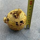  Lư Trầm Đồng Mạ Vàng Rồng Nghê Cao Cấp  BKMECN-9859 