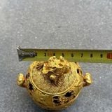  Lư Trầm Đồng Mạ Vàng Rồng Nghê Cao Cấp  BKMECN-9859 