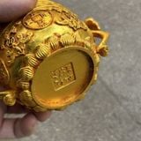  Lư Trầm Đồng Mạ Vàng Rồng Nghê Cao Cấp  BKMECN-9859 