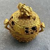  Lư Trầm Đồng Mạ Vàng Rồng Nghê Cao Cấp  BKMECN-9859 