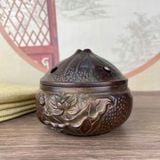  Lư Đồng Nguyên Chất Họa Tiết Hoa Sen BKMECN-9872 