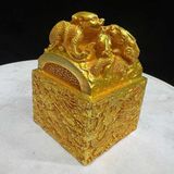  Ấn Chương Sưu Tầm Rồng Nghê Mạ Vàng Cao Cấp BKMECN-9875 