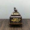 Lư Nghê Đồng Thếp Vàng Cao 12cm BKMECN-9879