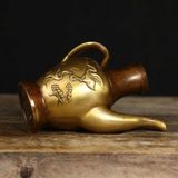  Bình Trà Đồng Vàng Chạm Khắc Tùng Hạc Diên Niên BKMECN-9912 