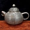 Ấm Trà Đồng Bạch Dáng Bí Ngô Chạm Gân Cổ Điển BKMECN-9916
