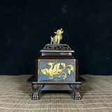  Lư Xông Trầm Đồng Vuông Linh Vật Sưu Tầm BKMECN-9923 