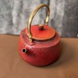  Ấm Trà Đồng Đỏ Quai Xách Sưu Tầm Độc Đáo BKMECN-9932 