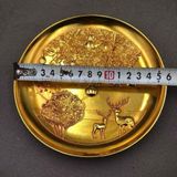  Đĩa Đồng Trang Trí Họa Tiết Tuần Lộc Hồ Lô BKMECN-9936 