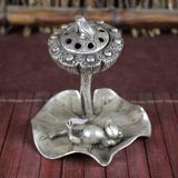  Lư Xông Trầm Đồng Mạ Bạc Đài Sen Sưu Tầm BKMECN-9941 