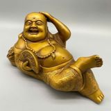  Tượng Di Lặc Đồng Vàng Nằm Sưu Tầm Đẳng Cấp BKMECN-9942 