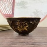  Bát Đồng Xưa Họa Tiết Tứ Linh Sưu Tầm Đẹp BKMECN-9945 