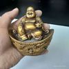  Tượng Di Lặc Đồng Vàng Ngồi Thỏi Vàng Đẹp BKMECN-9951 